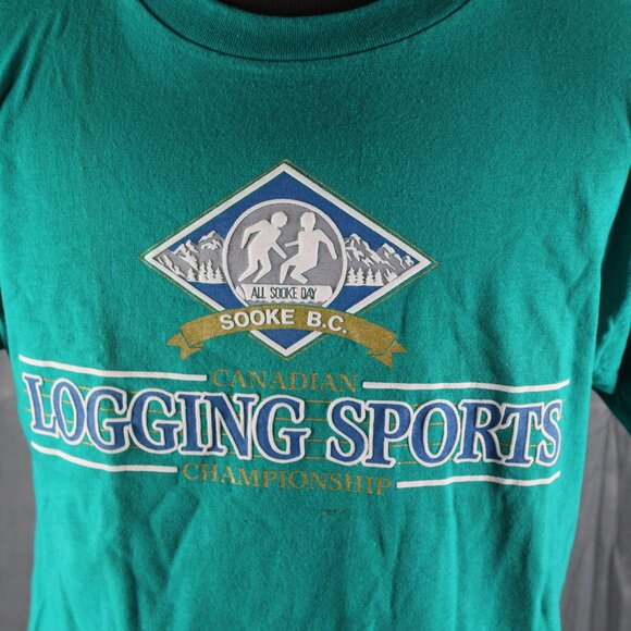Vintage Graphic T-shirt - Logging Sports Sooke Days BC - Men's Medium - Picture 2 of 8